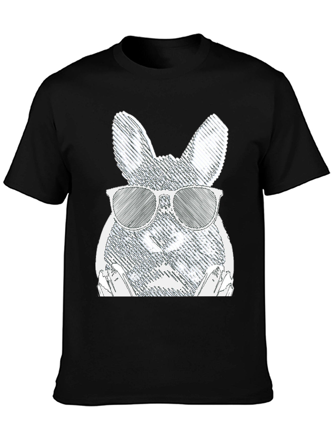 Camiseta Negra con Conejo Cool