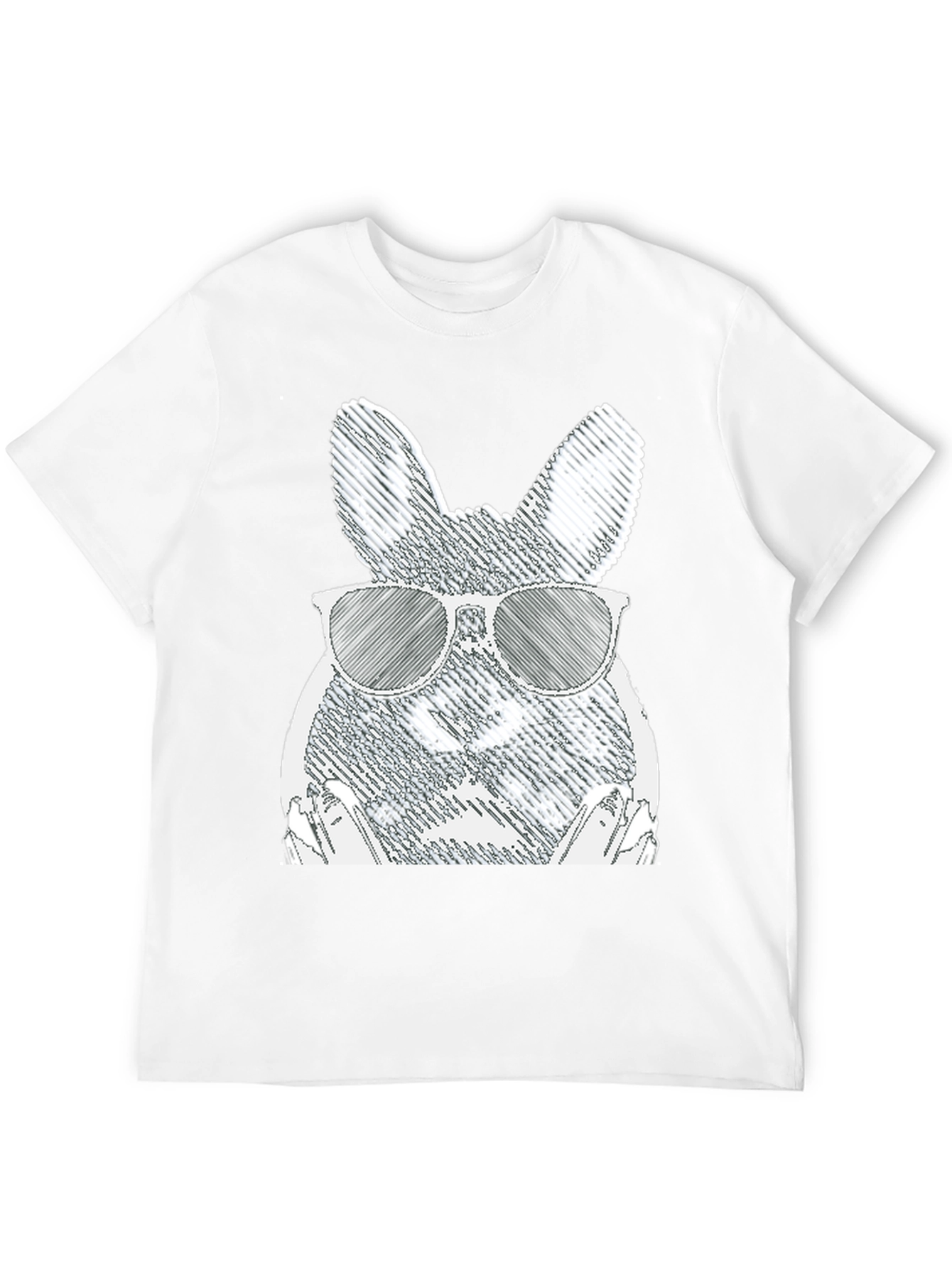 Camiseta Negra con Conejo Cool