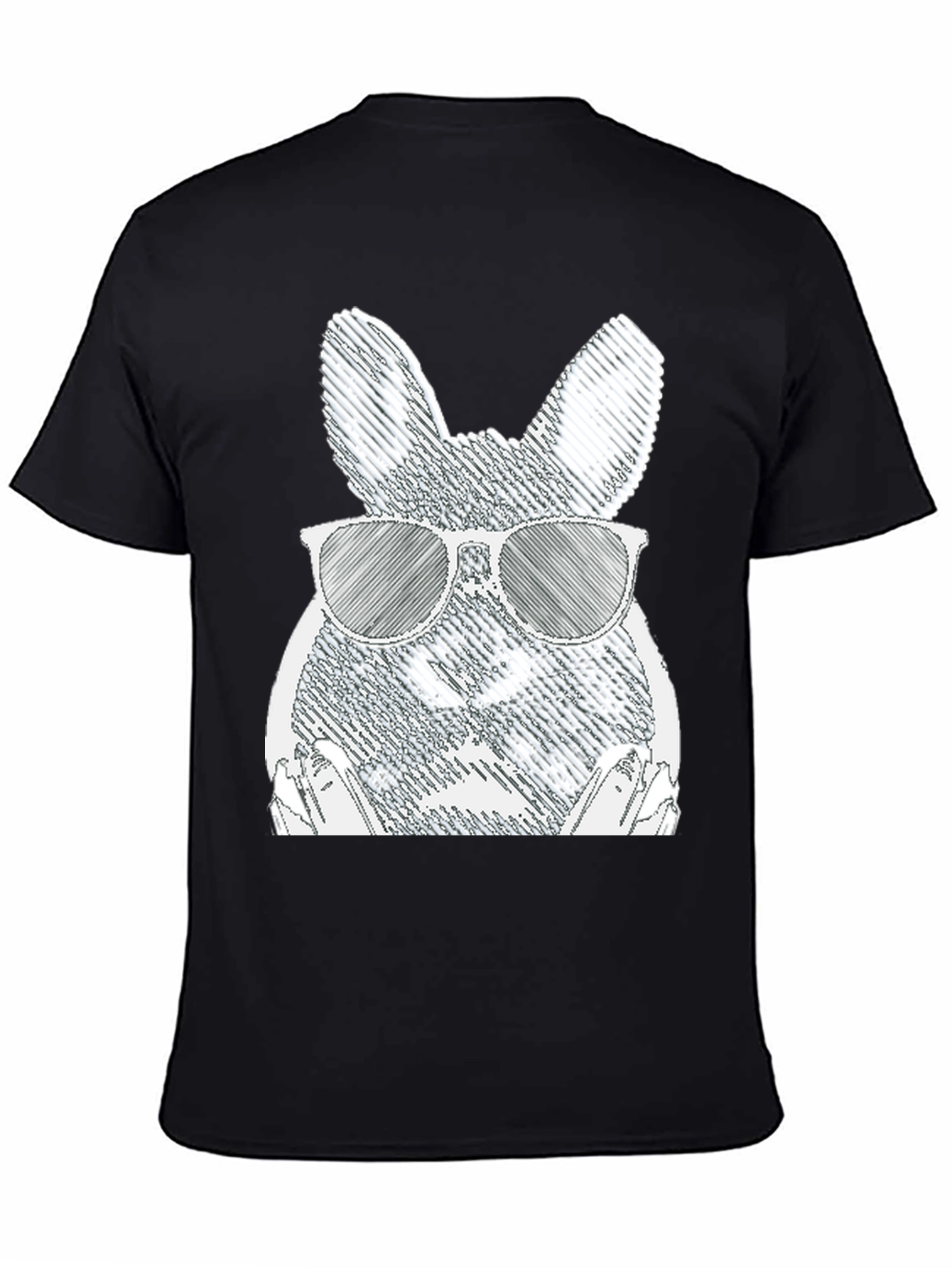 Camiseta Negra con Conejo Cool