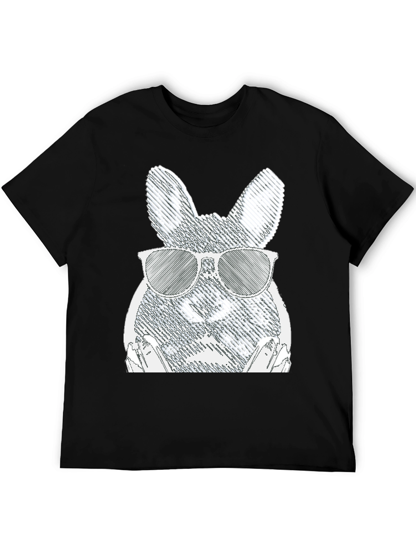 Camiseta Negra con Conejo Cool