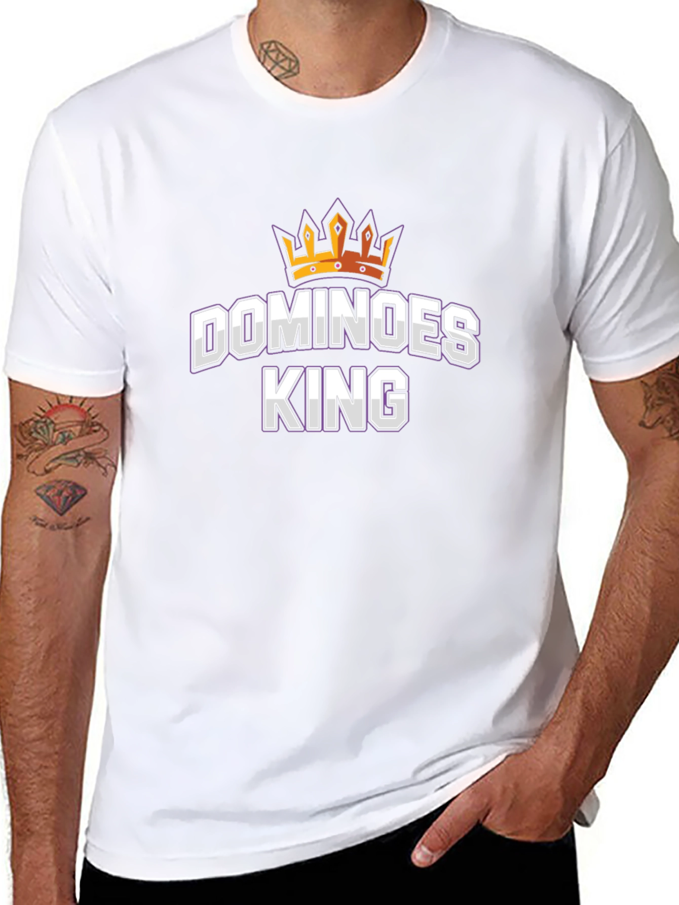 Dominoes King Graphic T-Shirt - Black