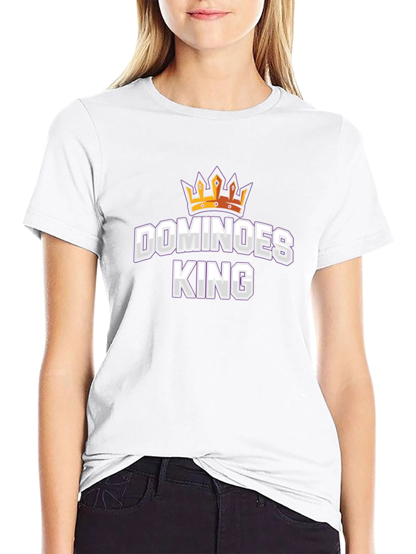 Dominoes King Graphic T-Shirt - Black