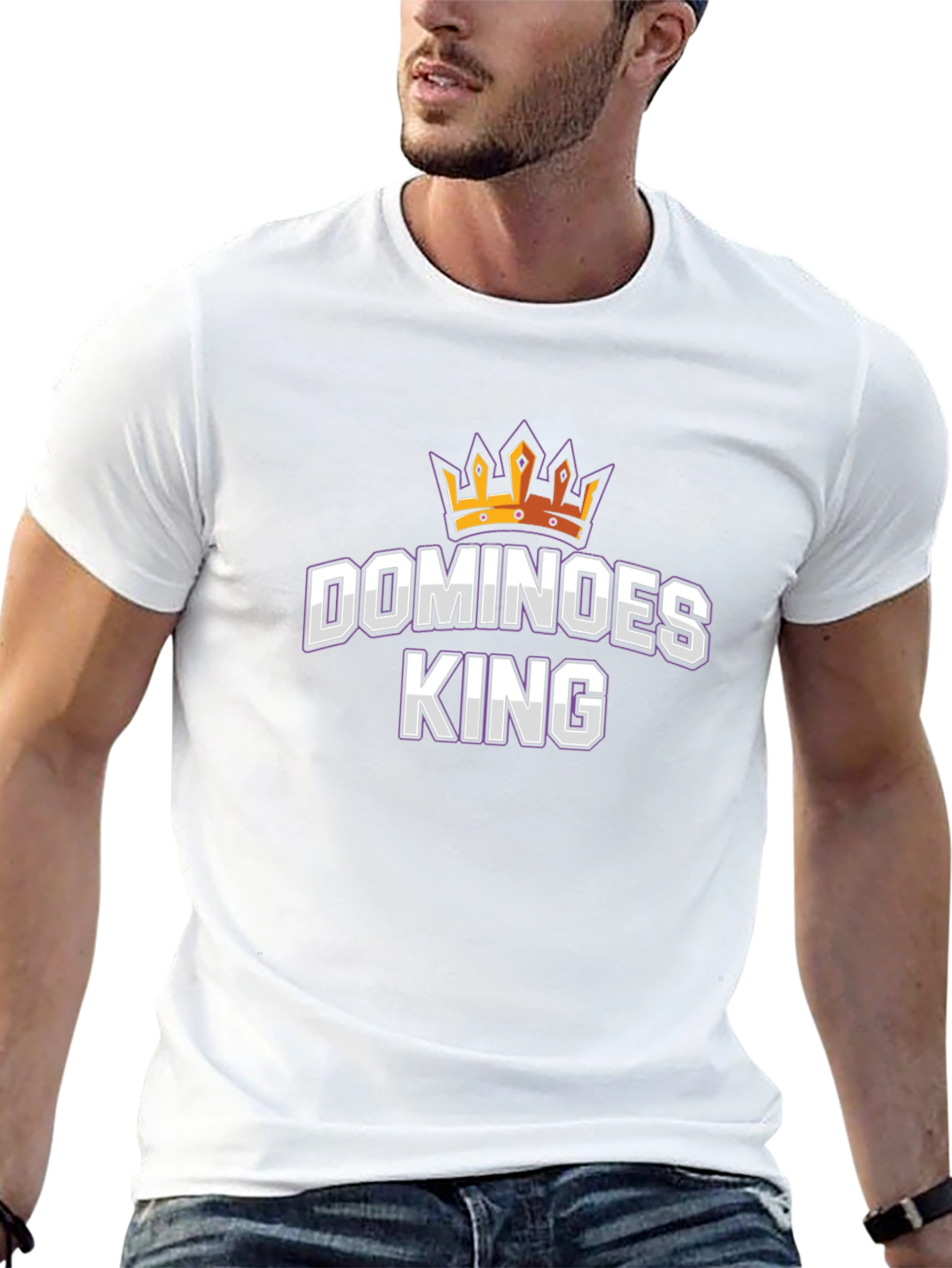 Dominoes King Graphic T-Shirt - Black