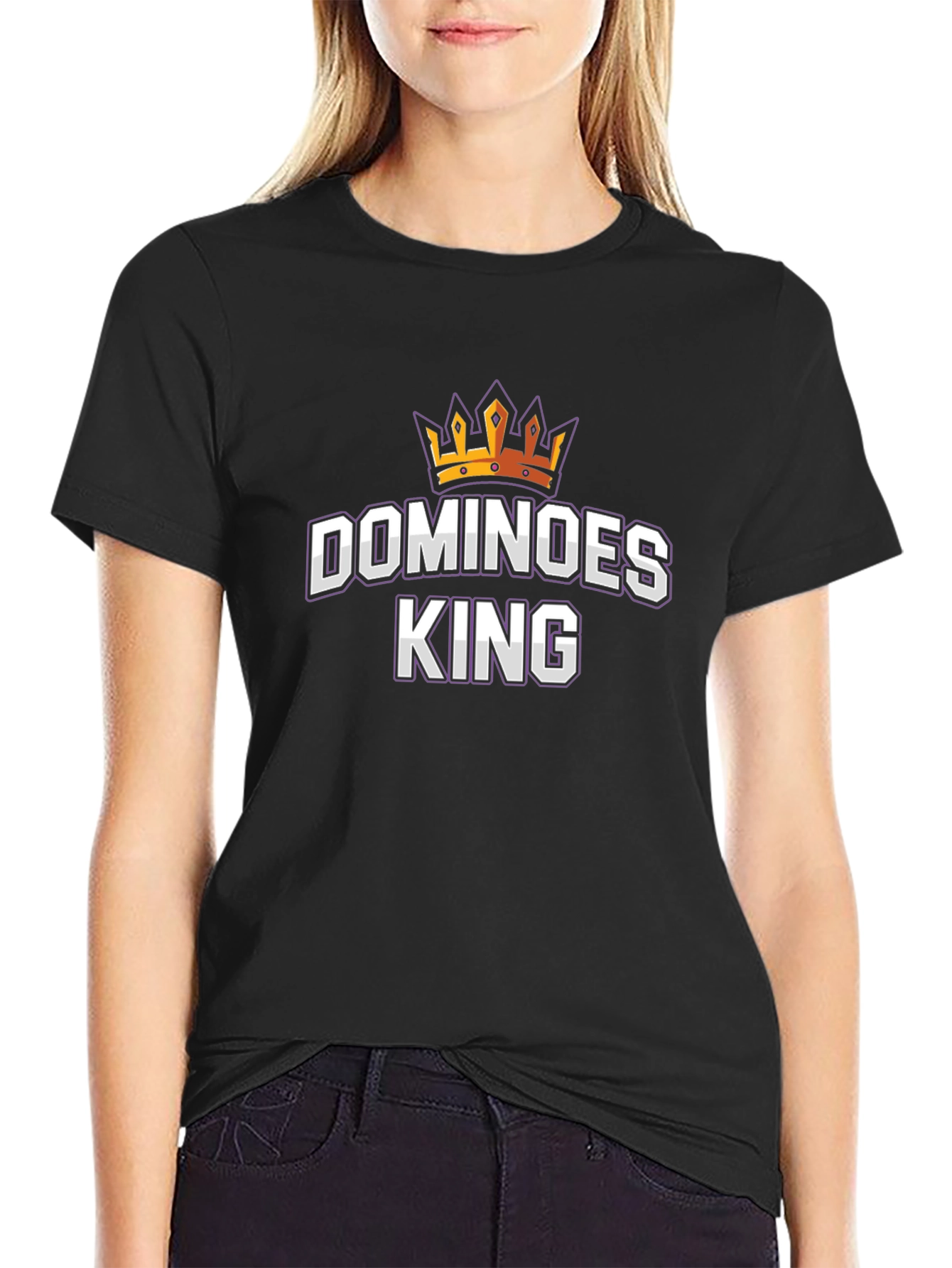 Dominoes King Graphic T-Shirt - Black