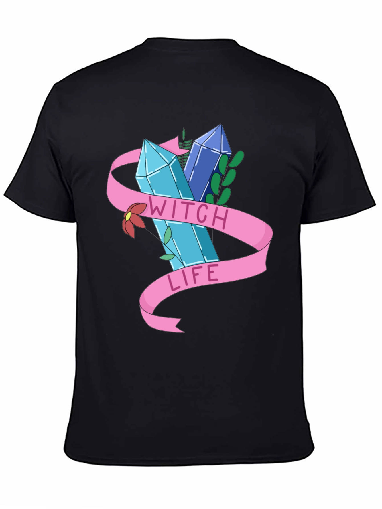 Camiseta Negra Witch Life Diseño Místico