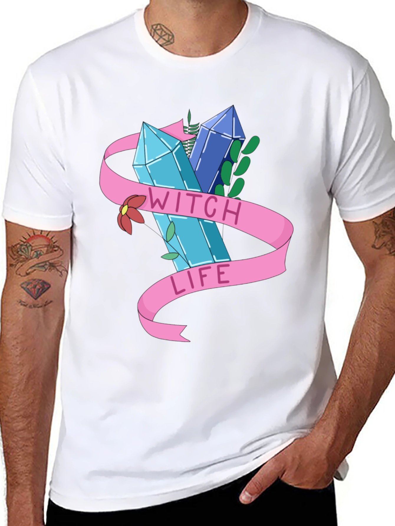Camiseta Negra Witch Life Diseño Místico