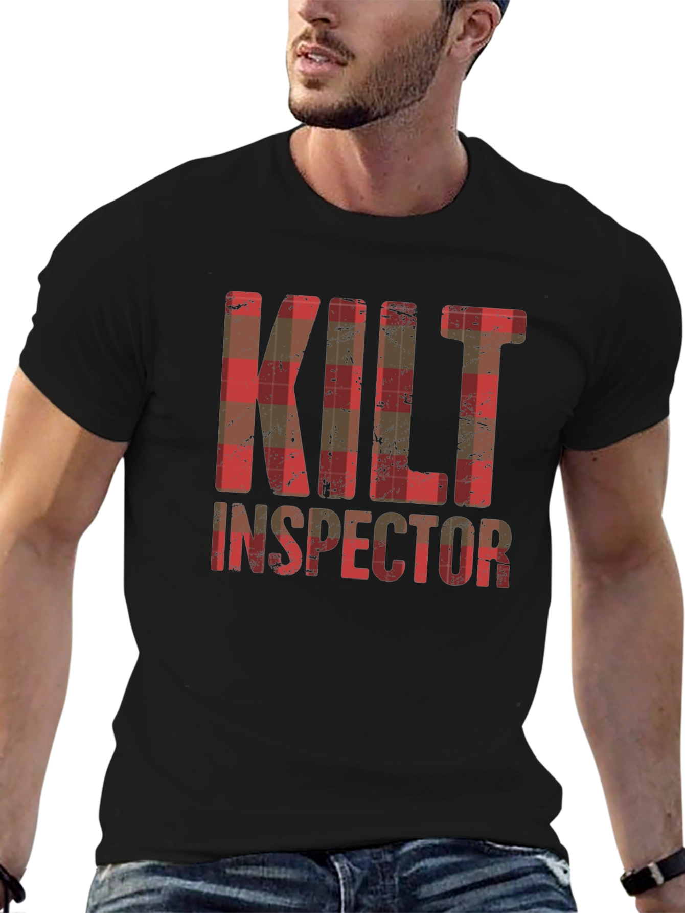 Camiseta Hombre Kilt Inspector Diseño Escocés