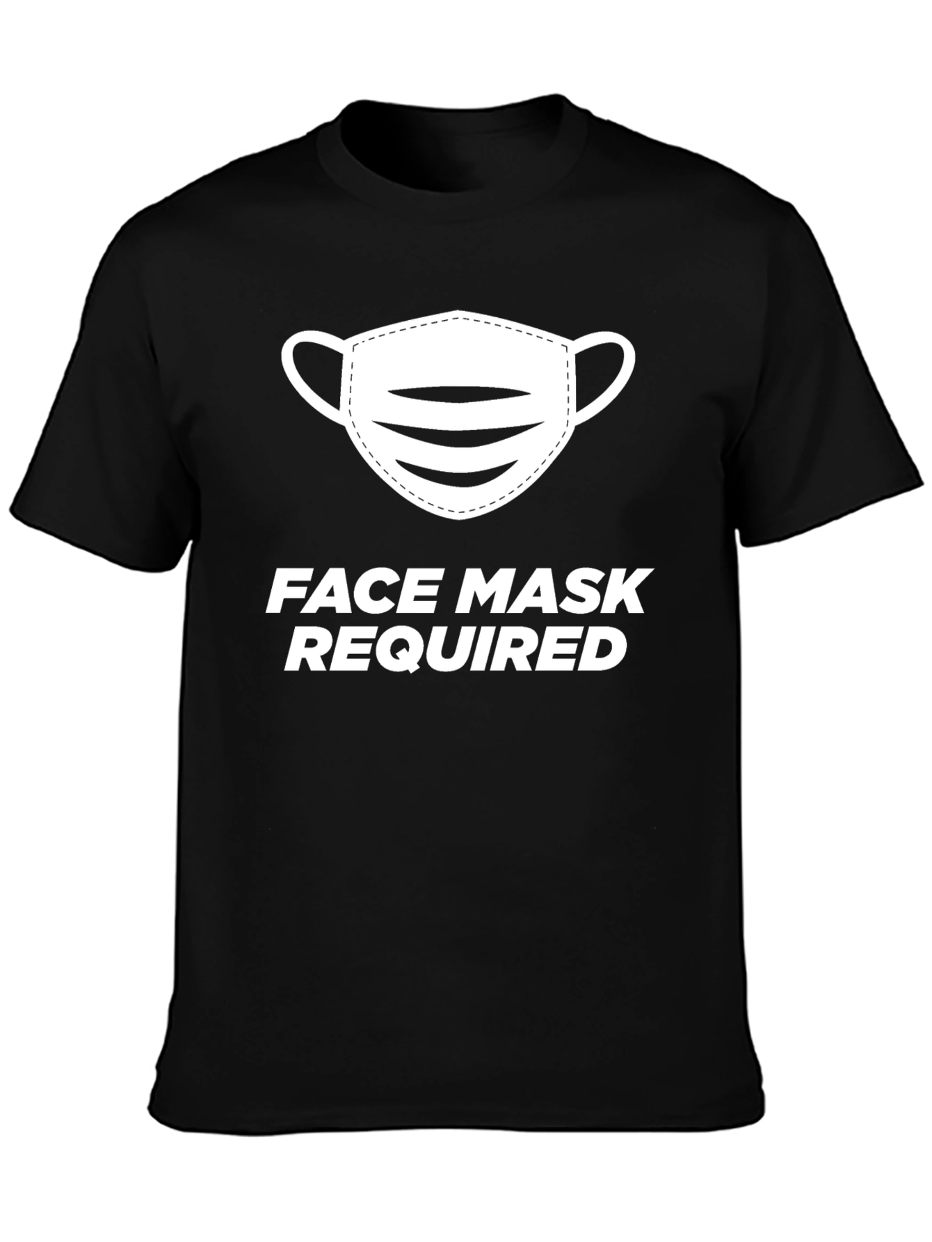 Camiseta Negra Se Requiere Mascarilla