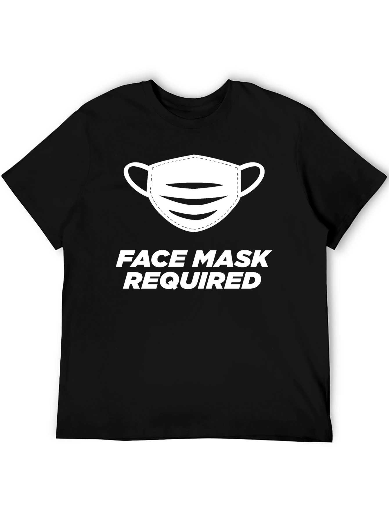 Camiseta Negra Se Requiere Mascarilla