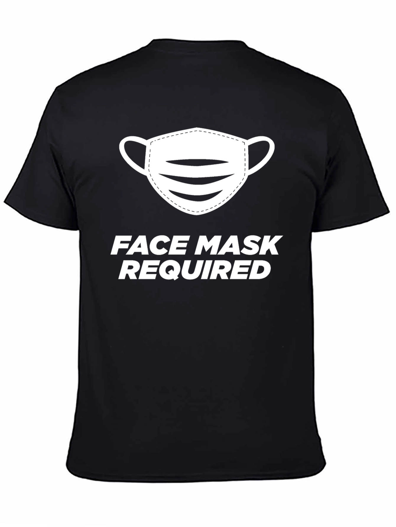 Camiseta Negra Se Requiere Mascarilla