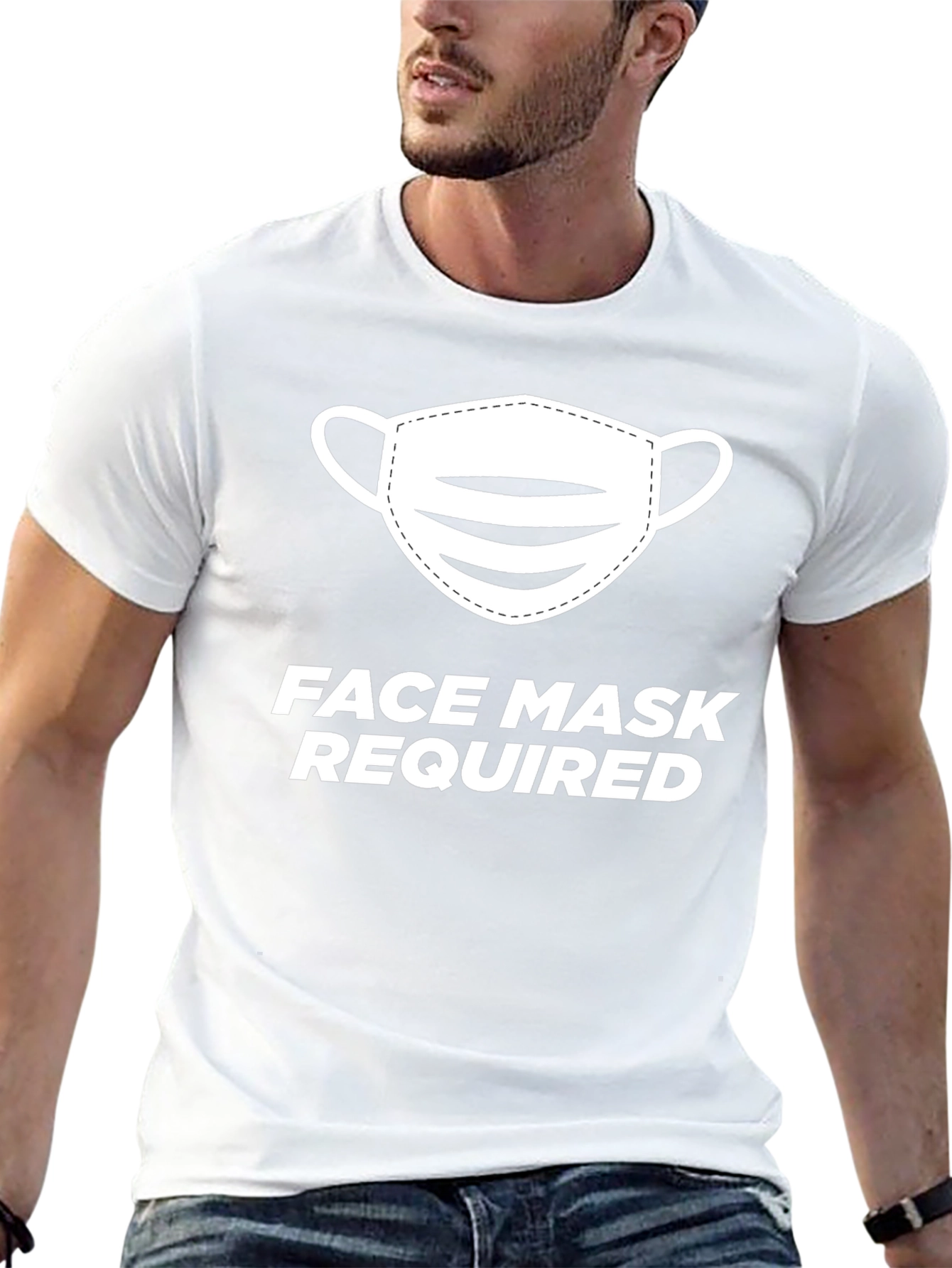 Camiseta Negra Se Requiere Mascarilla
