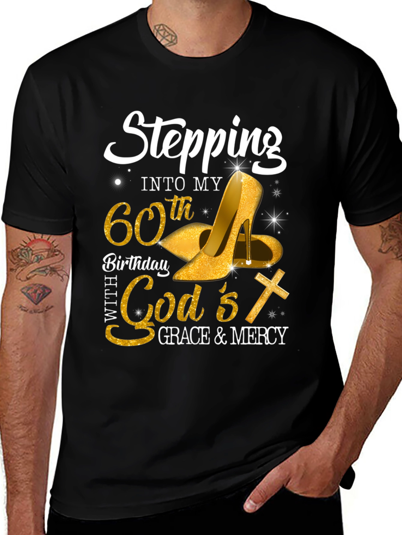 Camiseta Stepping Into My 60th Birthday