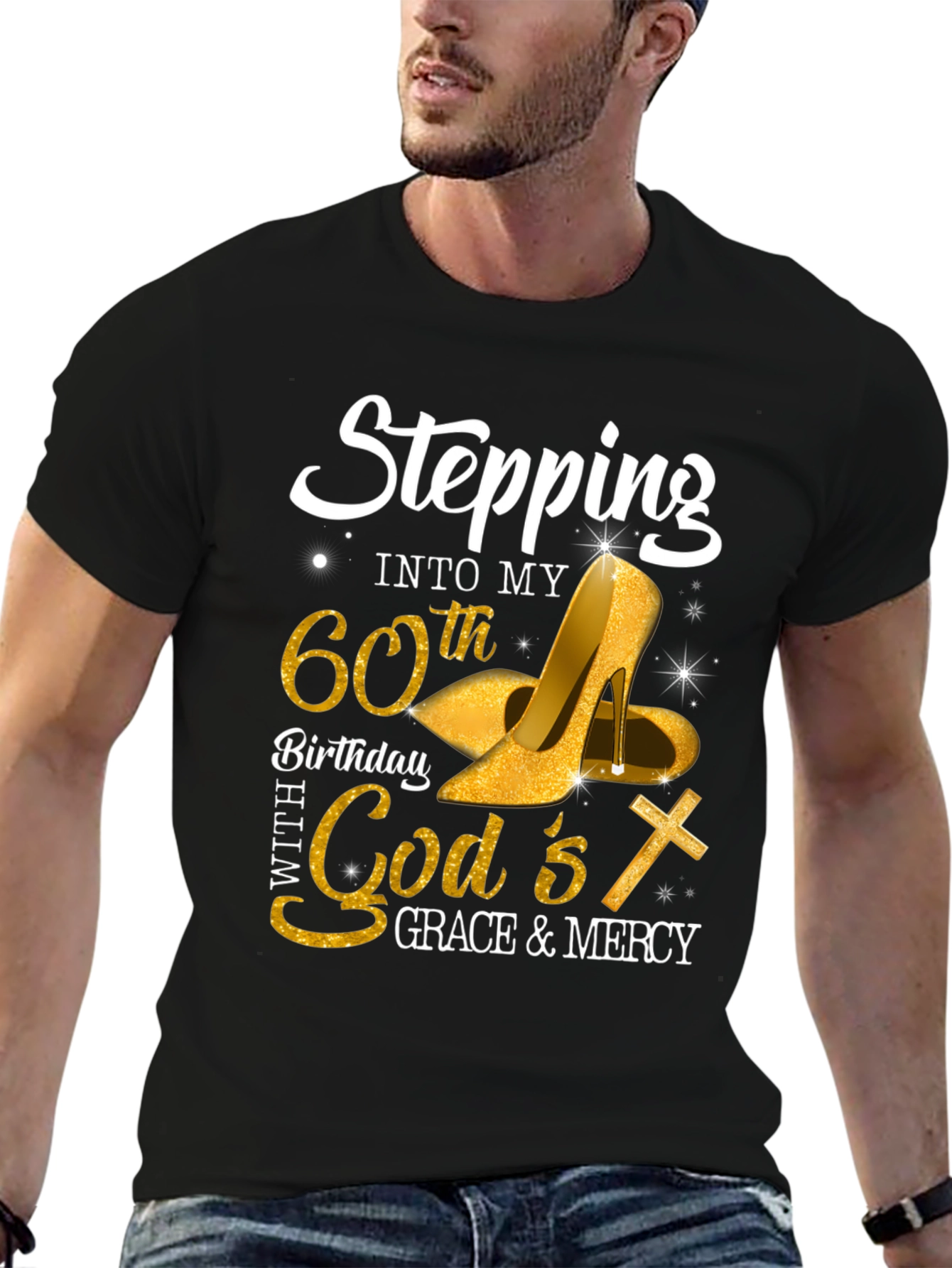 Camiseta Stepping Into My 60th Birthday