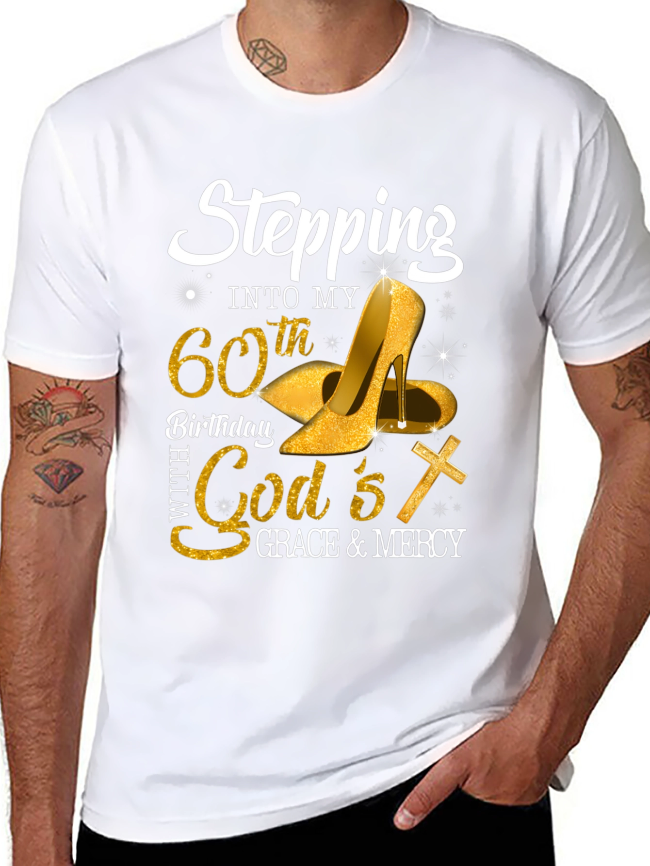Camiseta Stepping Into My 60th Birthday