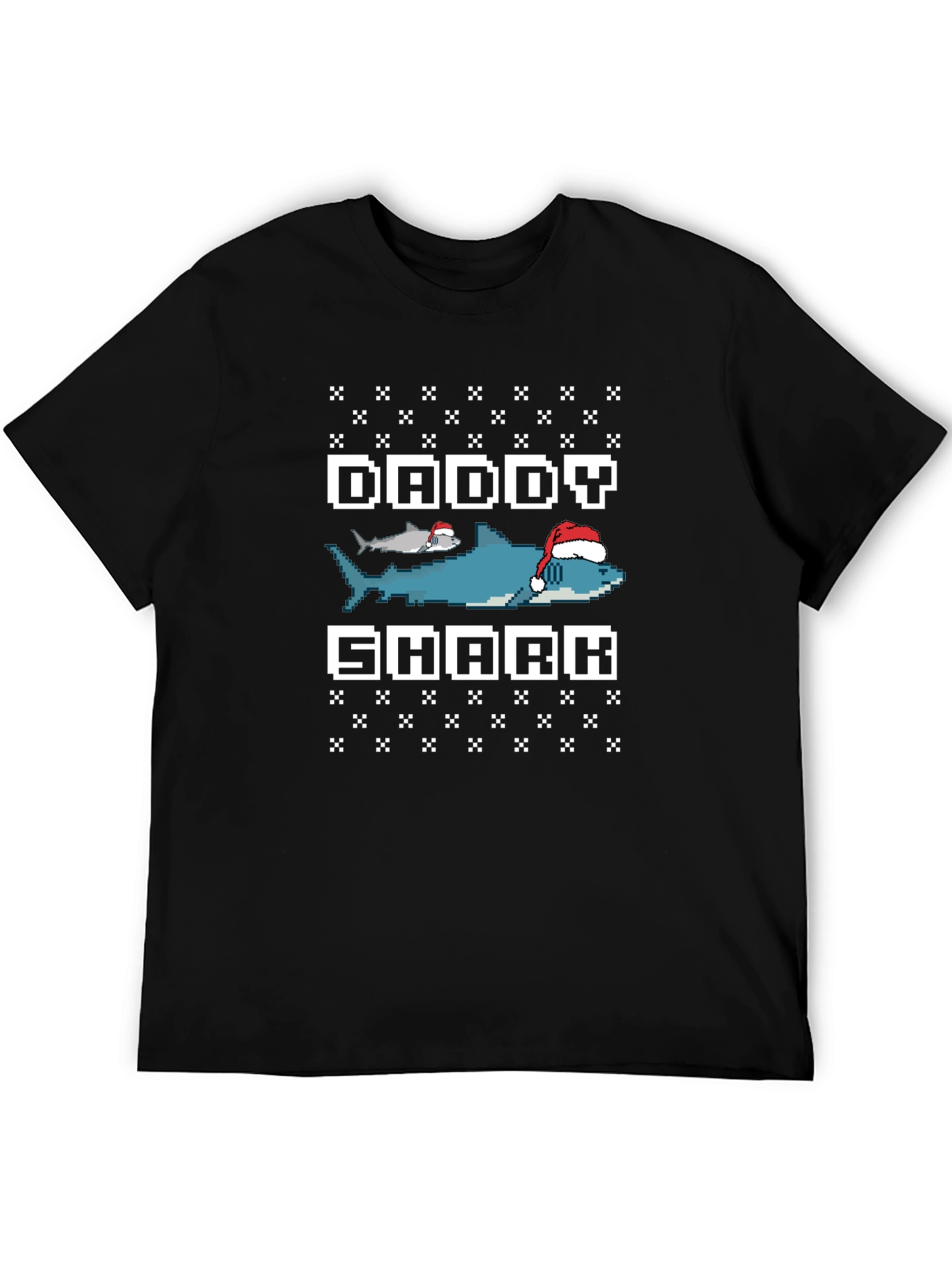 Camiseta Hombre Daddy Shark Navideña
