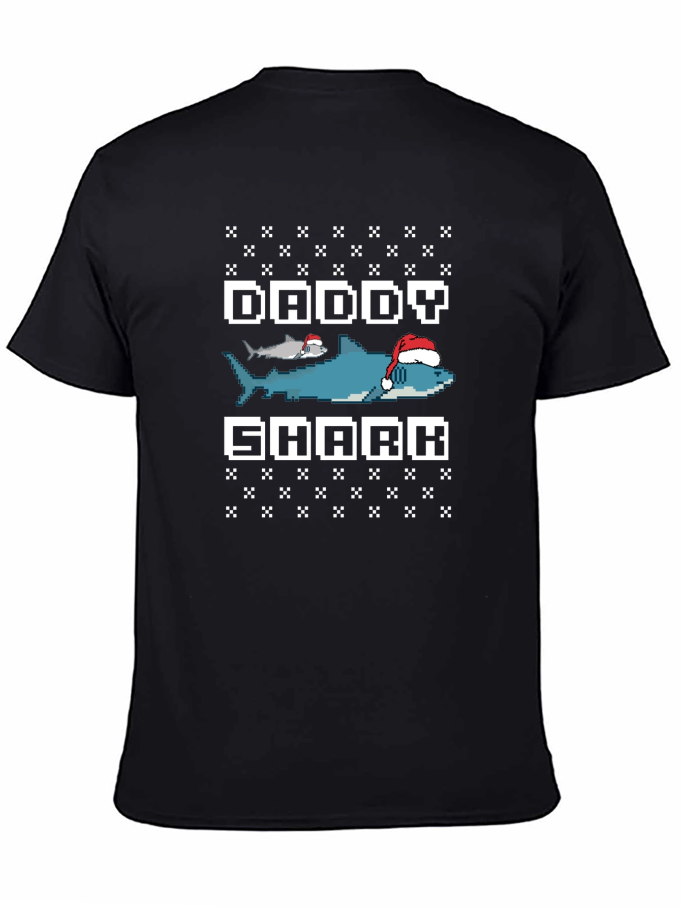 Camiseta Hombre Daddy Shark Navideña