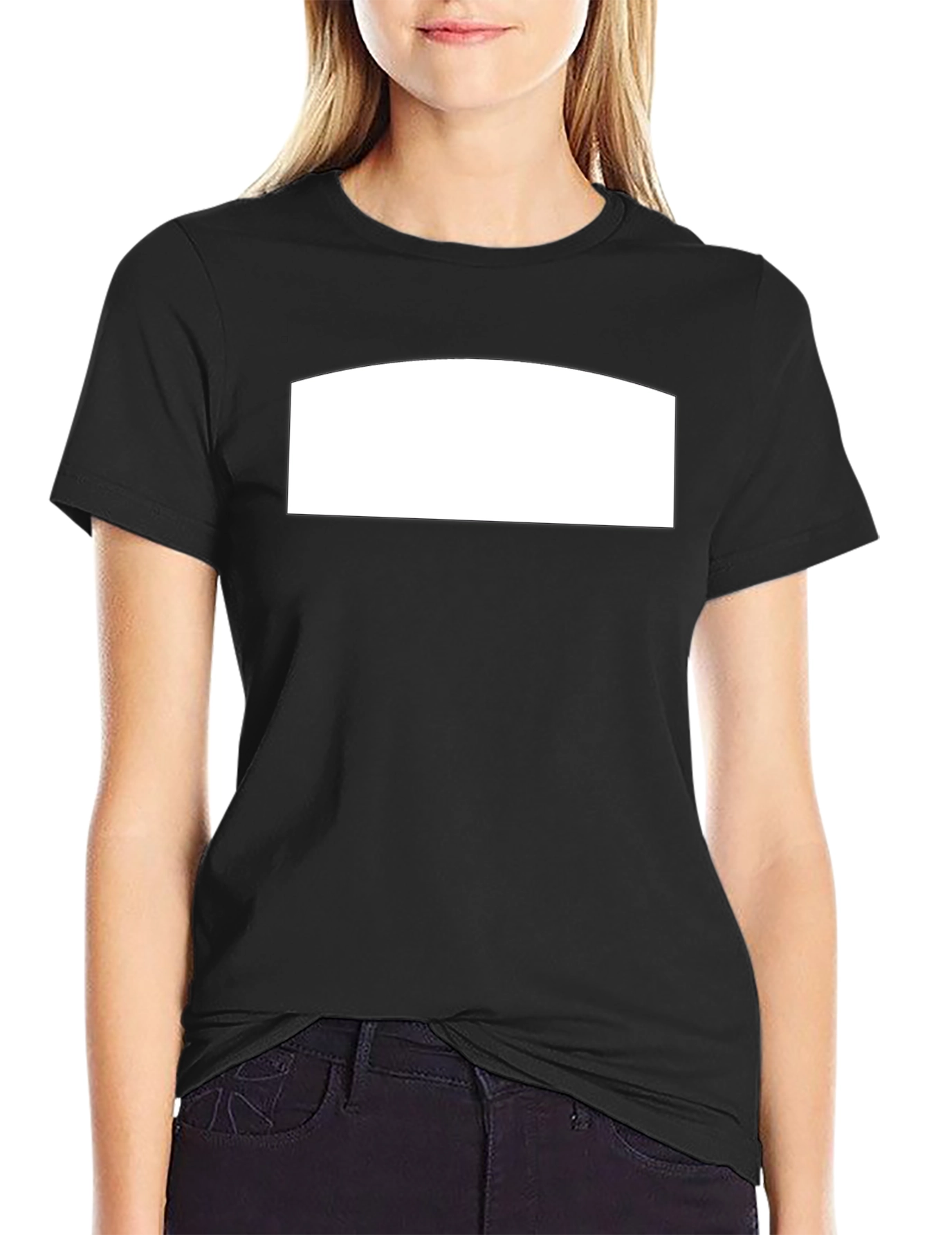 Camiseta Negra Casual con Espacio Personalizable