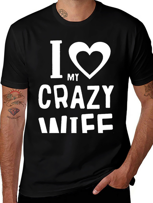 Camiseta Hombre: Amo a Mi Esposa Loca