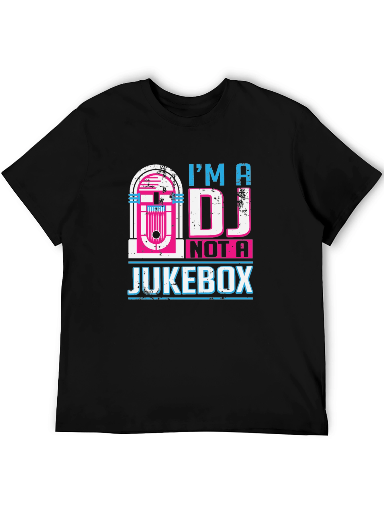 Camiseta Negra: Soy DJ No Jukebox - Diseño Retro