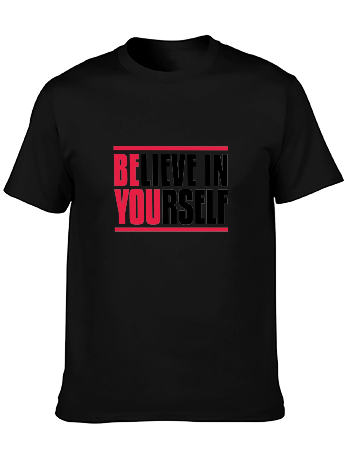 Camiseta Negra Believe in Yourself Unisex