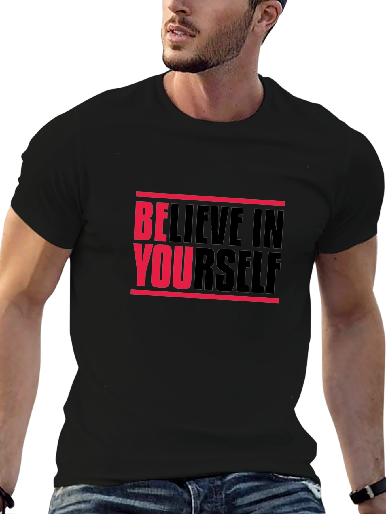 Camiseta Negra Believe in Yourself Unisex