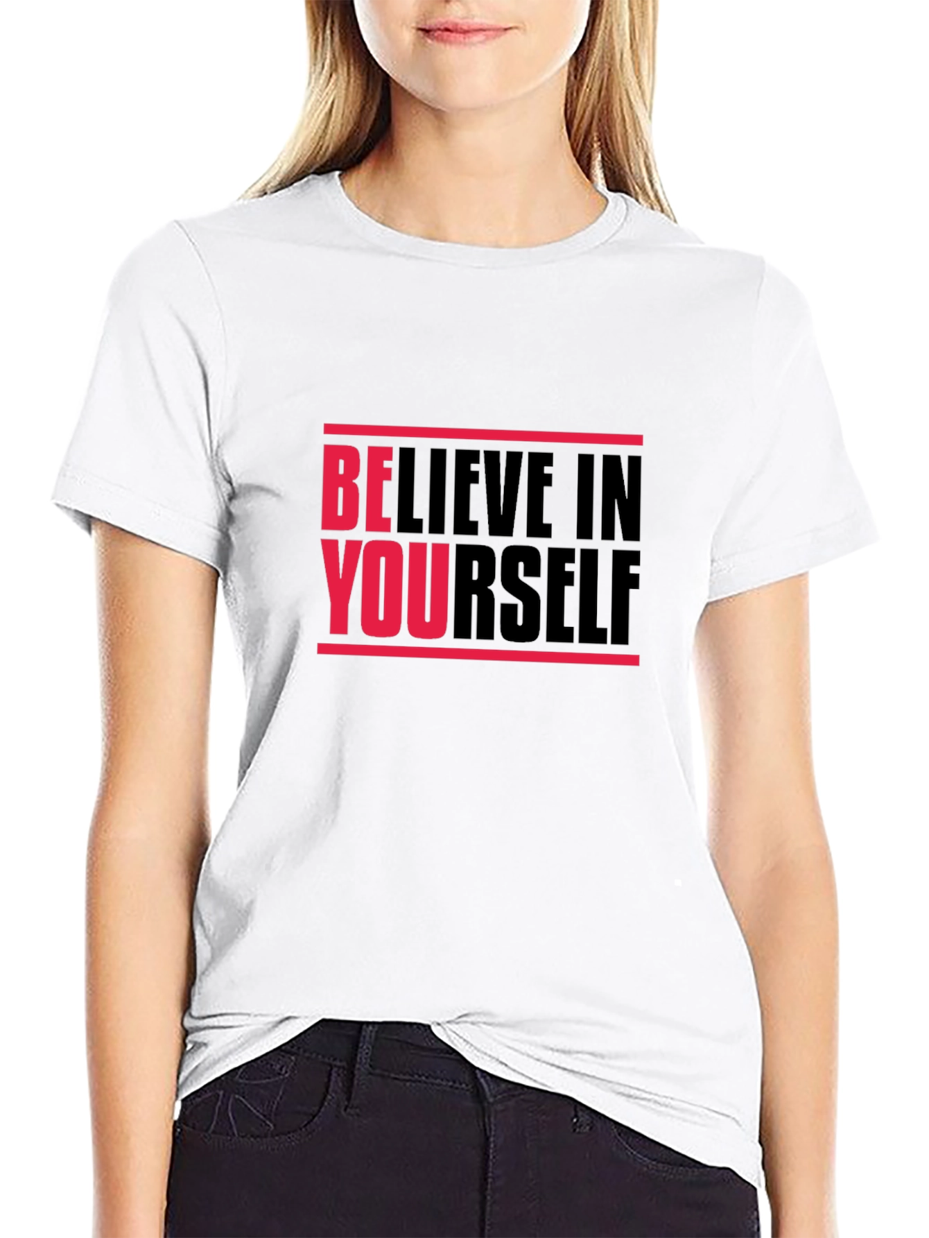 Camiseta Negra Believe in Yourself Unisex