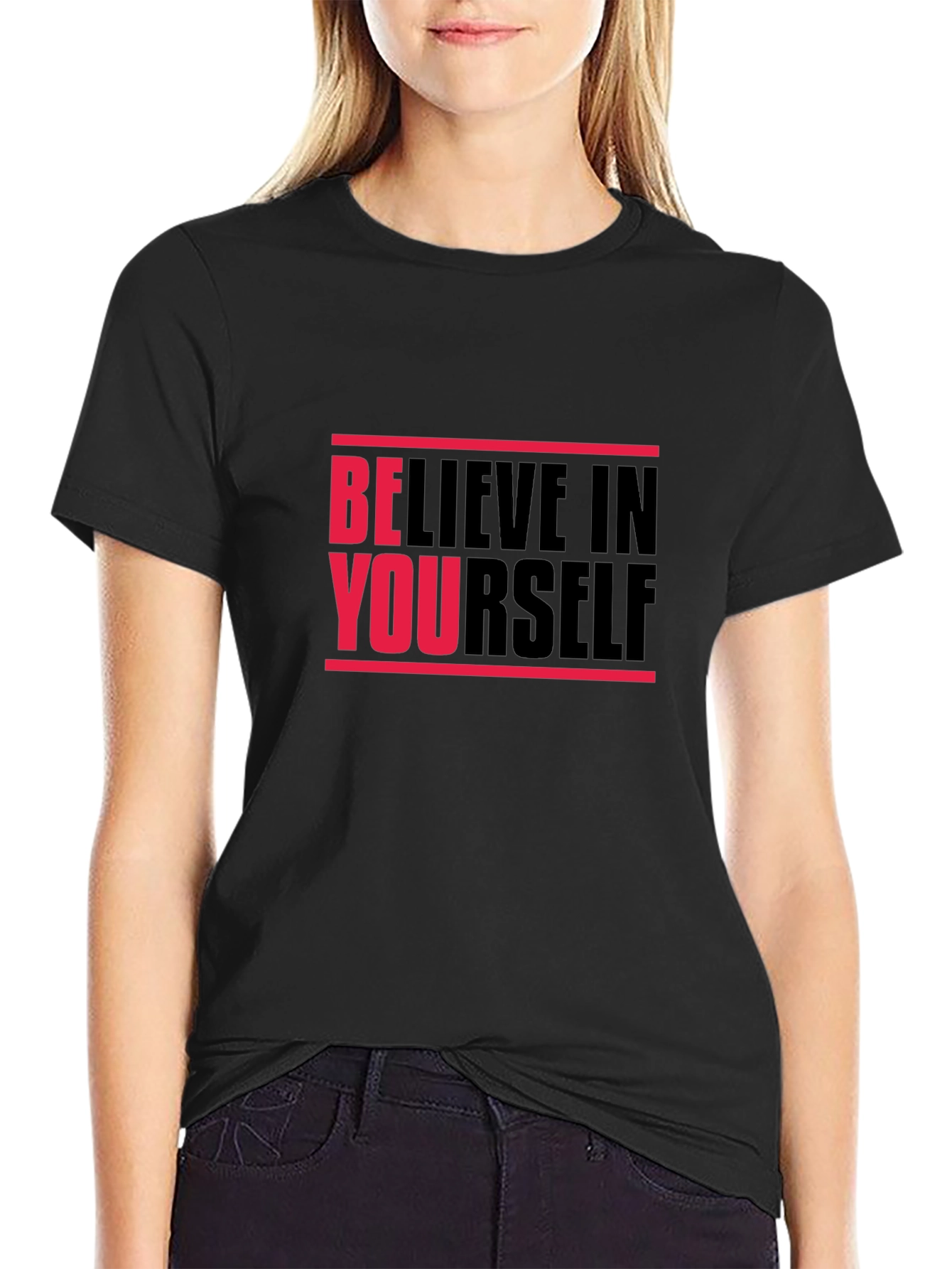 Camiseta Negra Believe in Yourself Unisex
