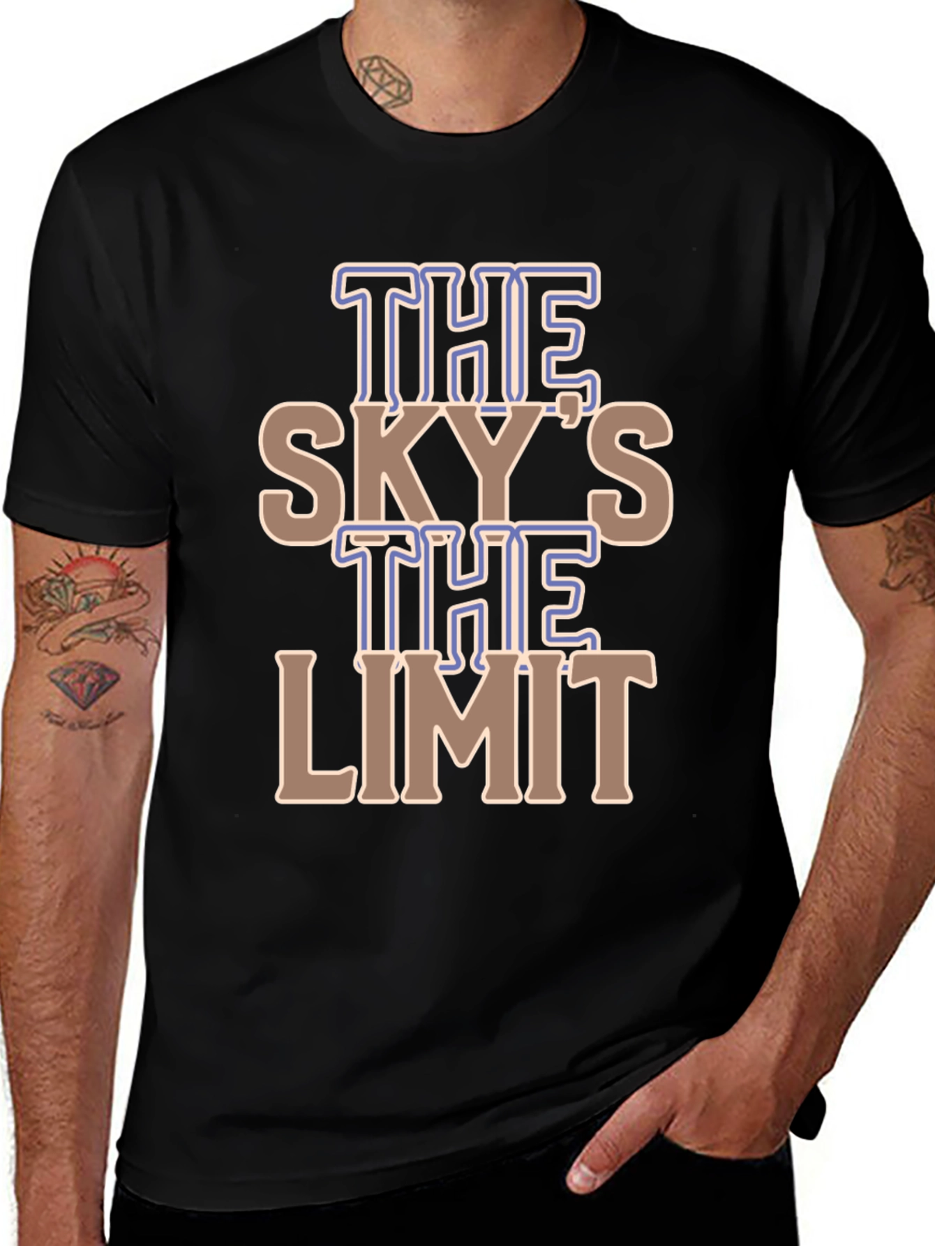 Camiseta Negra El Cielo es el Límite