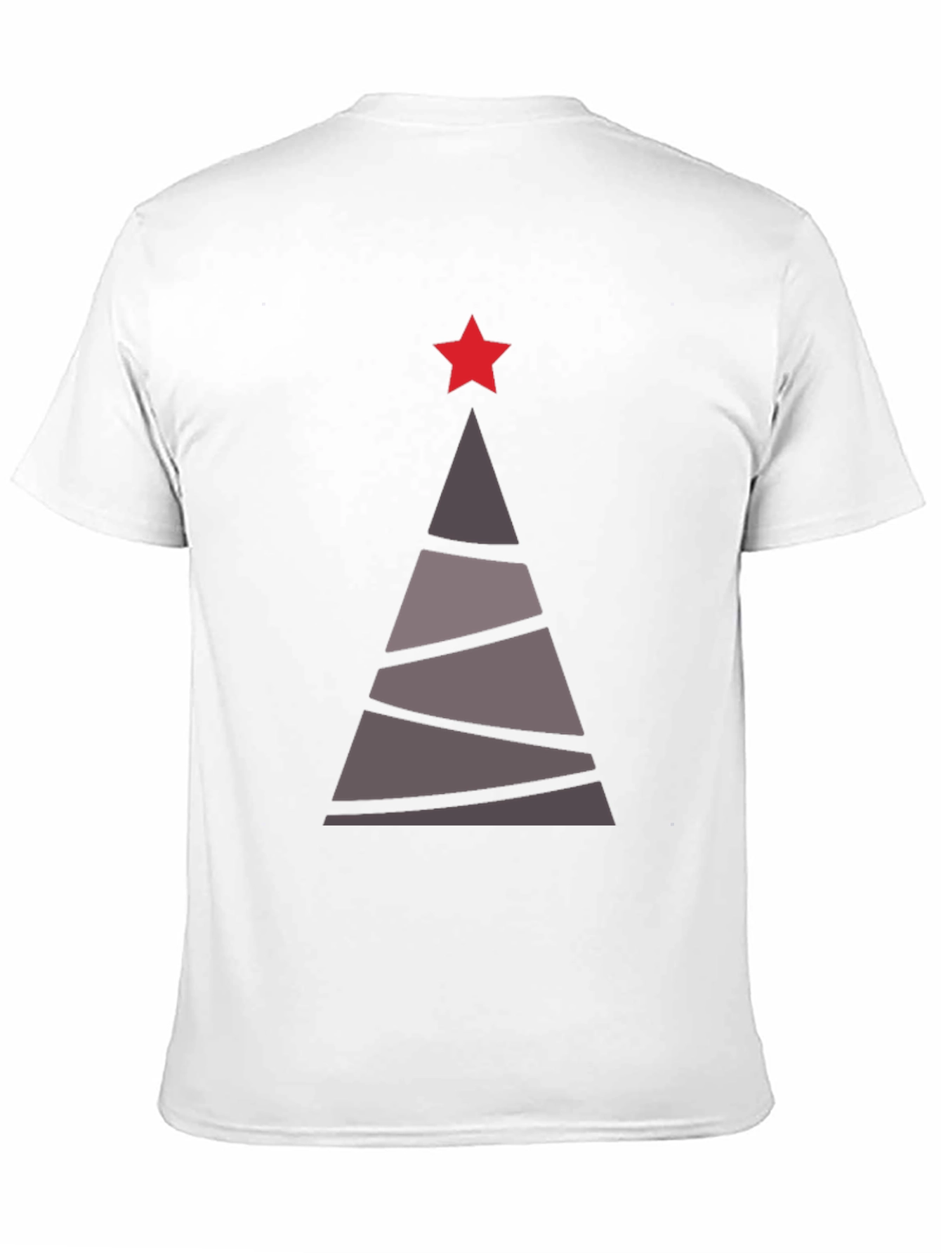 Camiseta Hombre Árbol Navideño Estrella Roja