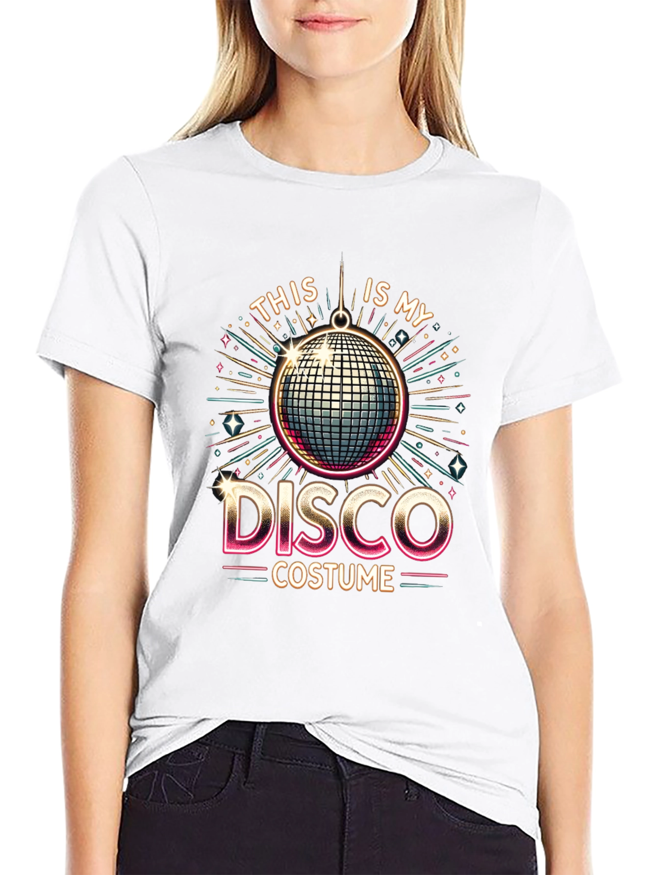 Camiseta Hombre Diseño Disco Retro