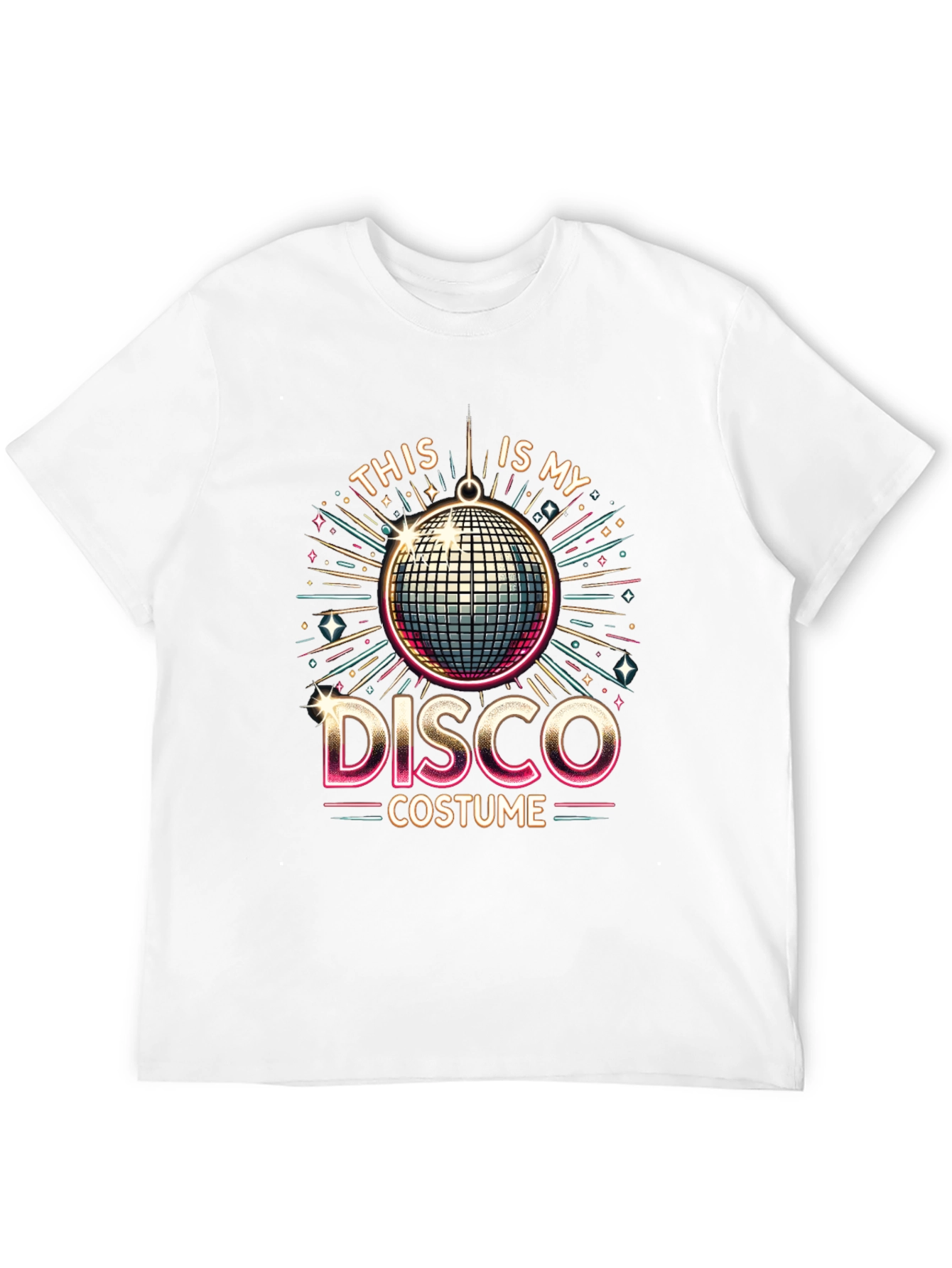 Camiseta Hombre Diseño Disco Retro