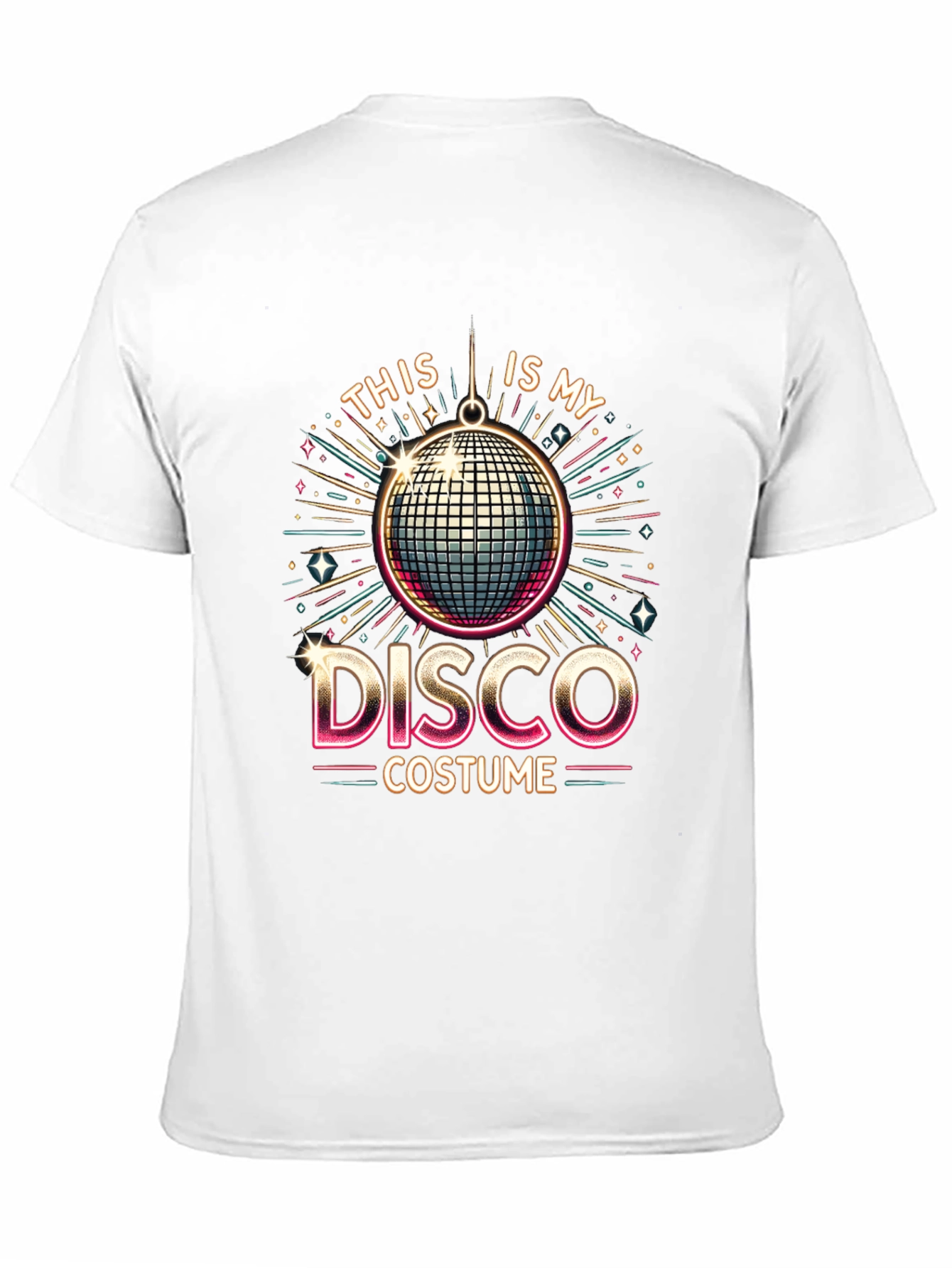 Camiseta Hombre Diseño Disco Retro