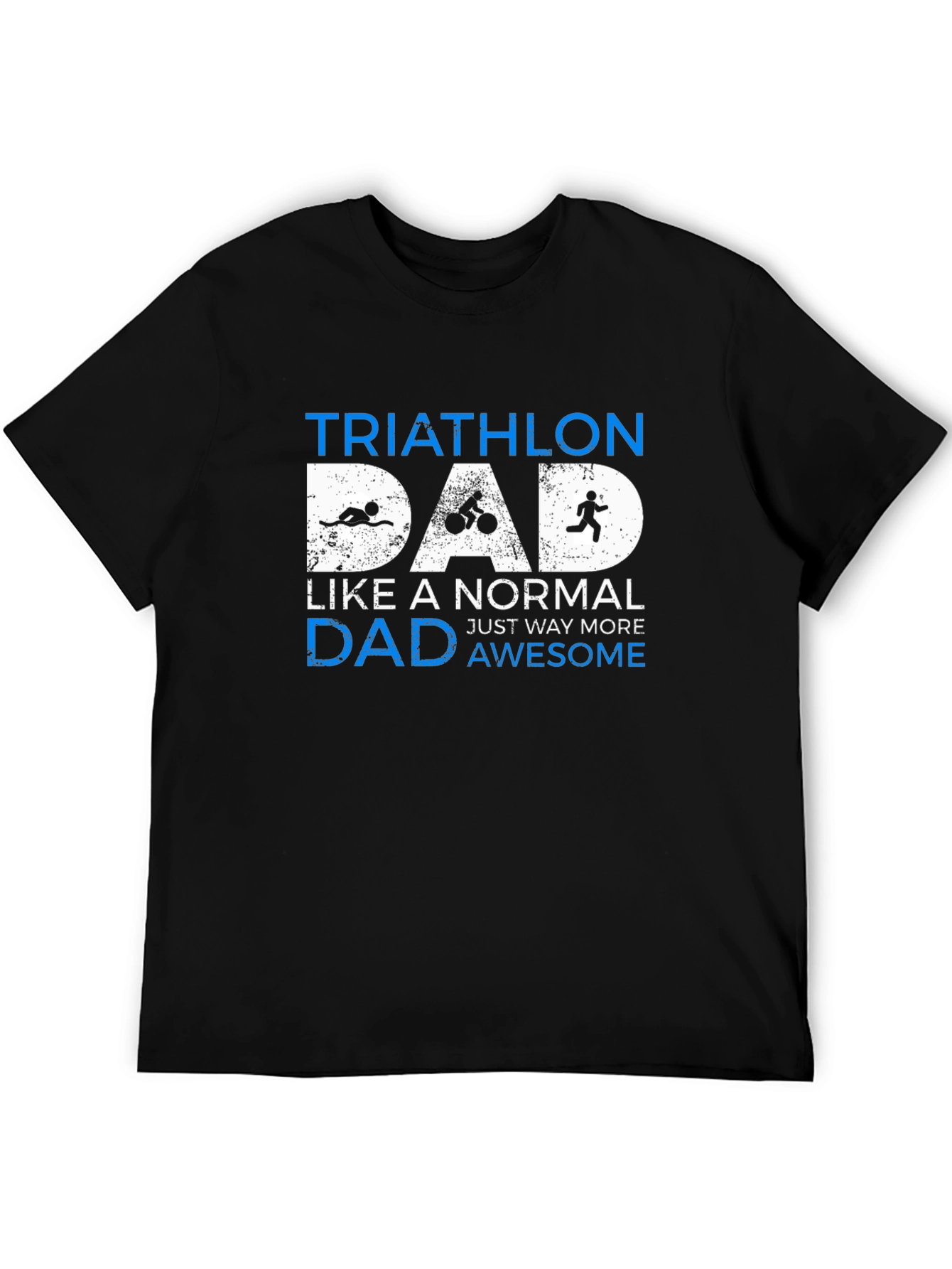 Camiseta Hombre Triatlón Papá - Negra