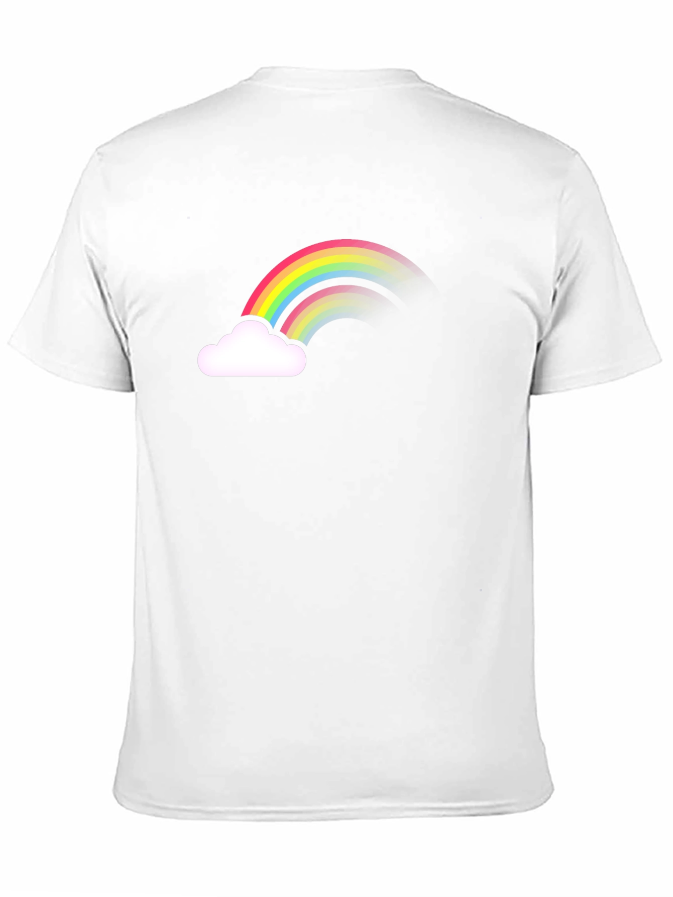 Camiseta Negra Arcoíris Nublada