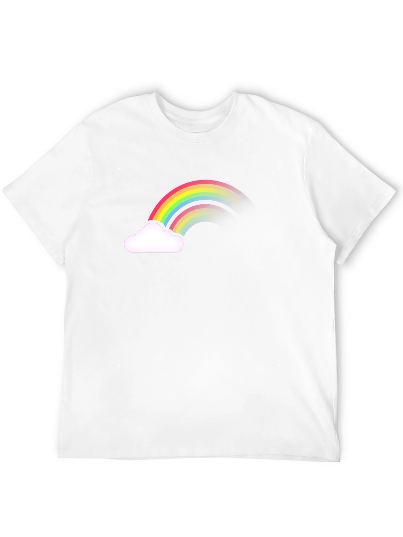 Camiseta Negra Arcoíris Nublada