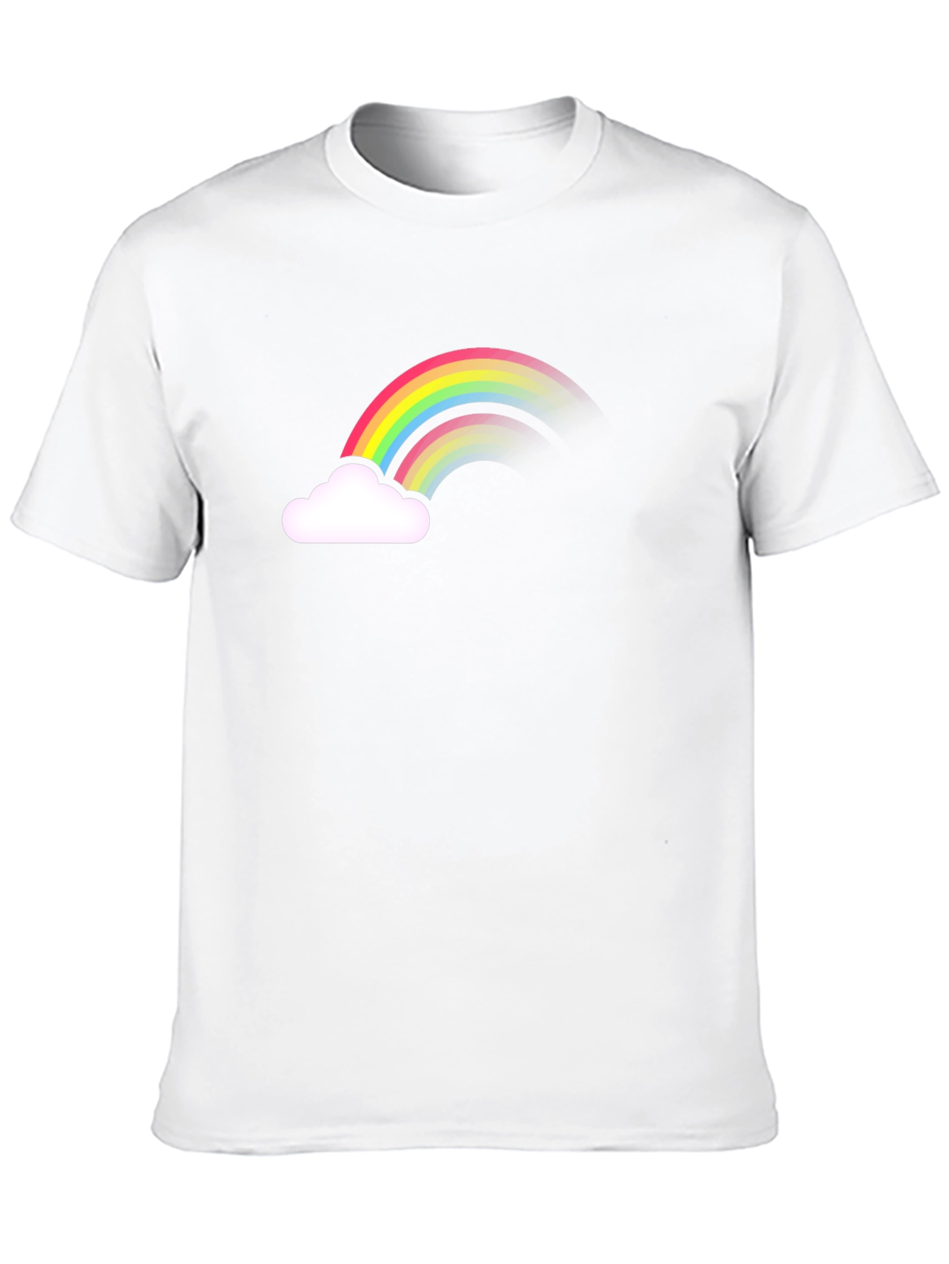 Camiseta Negra Arcoíris Nublada