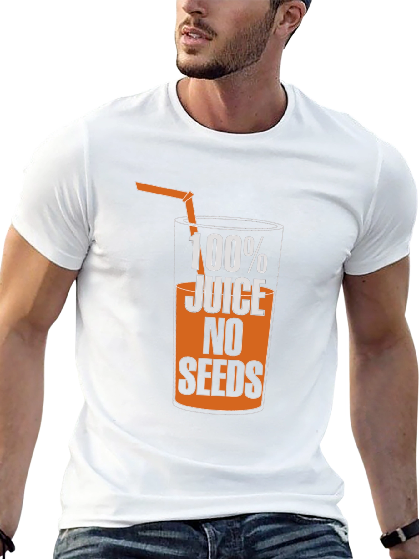 Camiseta Hombre Negra 100% Jugo Sin Semillas
