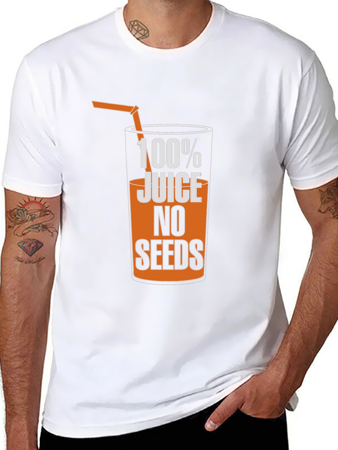 Camiseta Hombre Negra 100% Jugo Sin Semillas