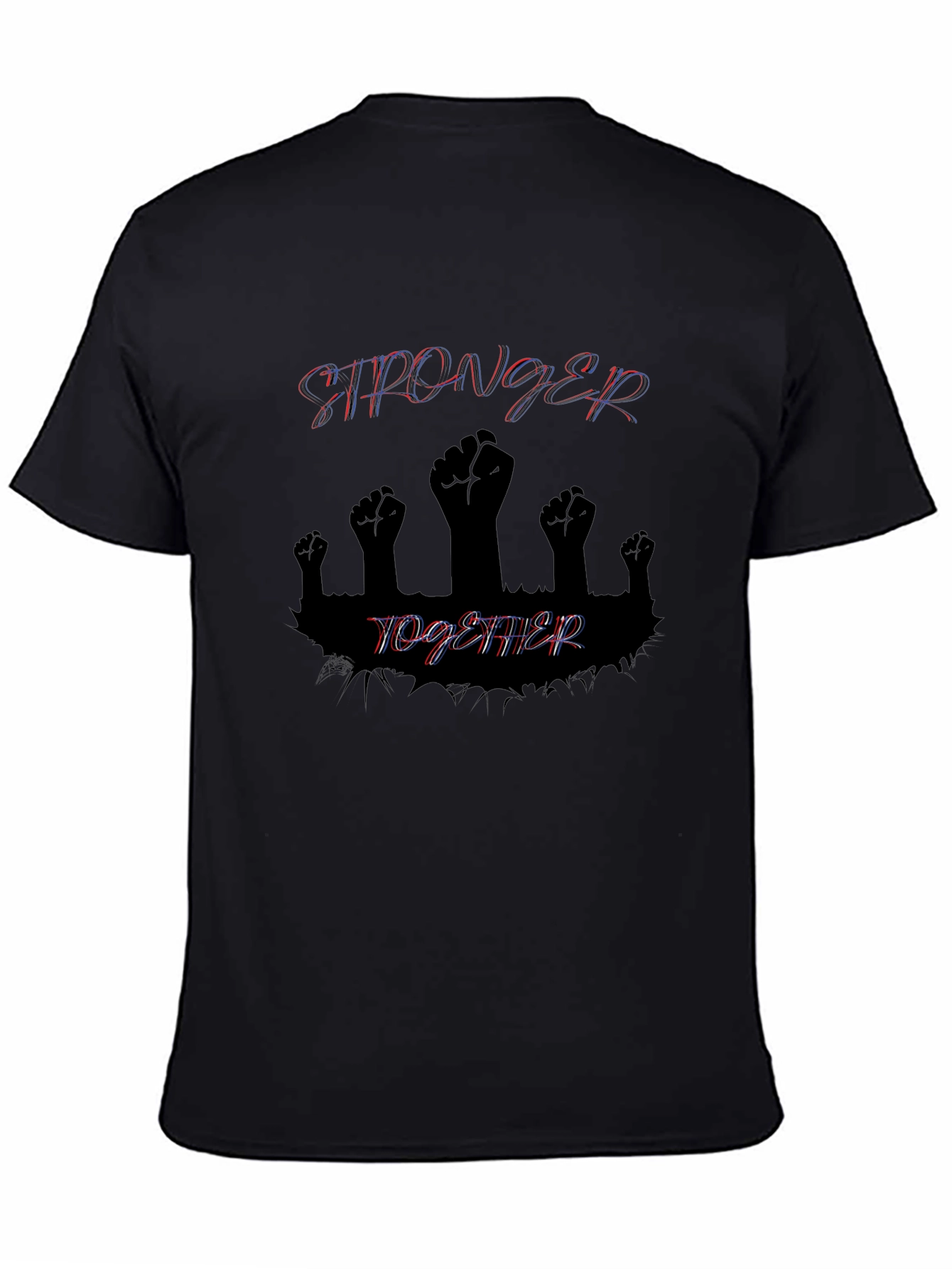 Camiseta Negra Más Fuertes Juntos