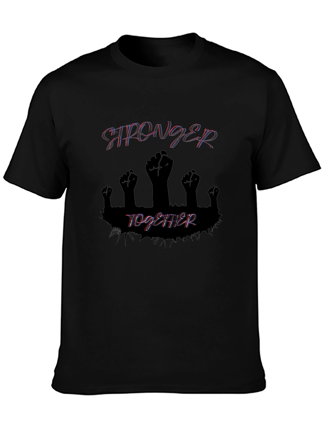 Camiseta Negra Más Fuertes Juntos