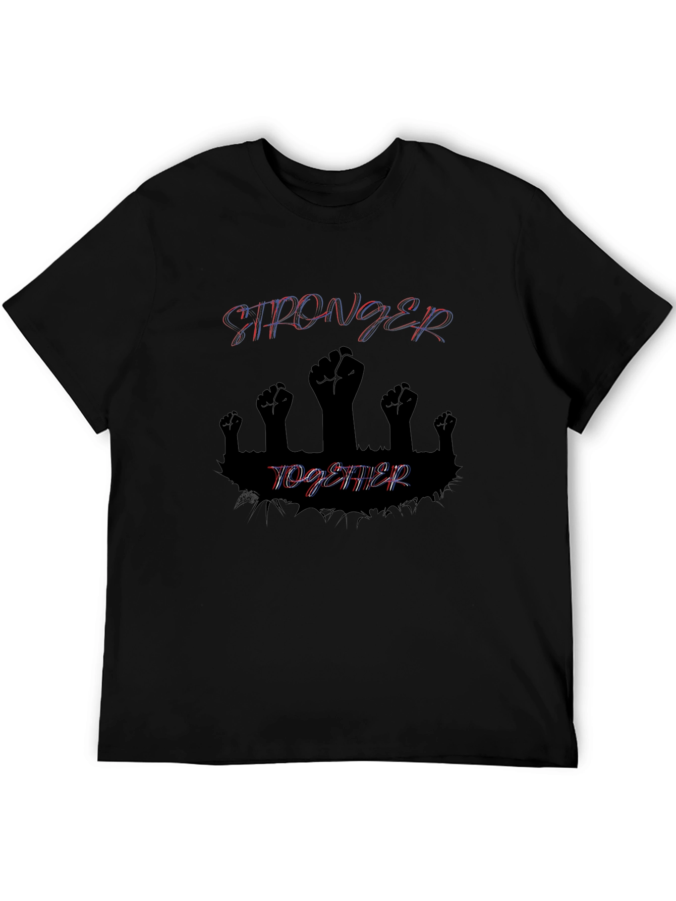 Camiseta Negra Más Fuertes Juntos