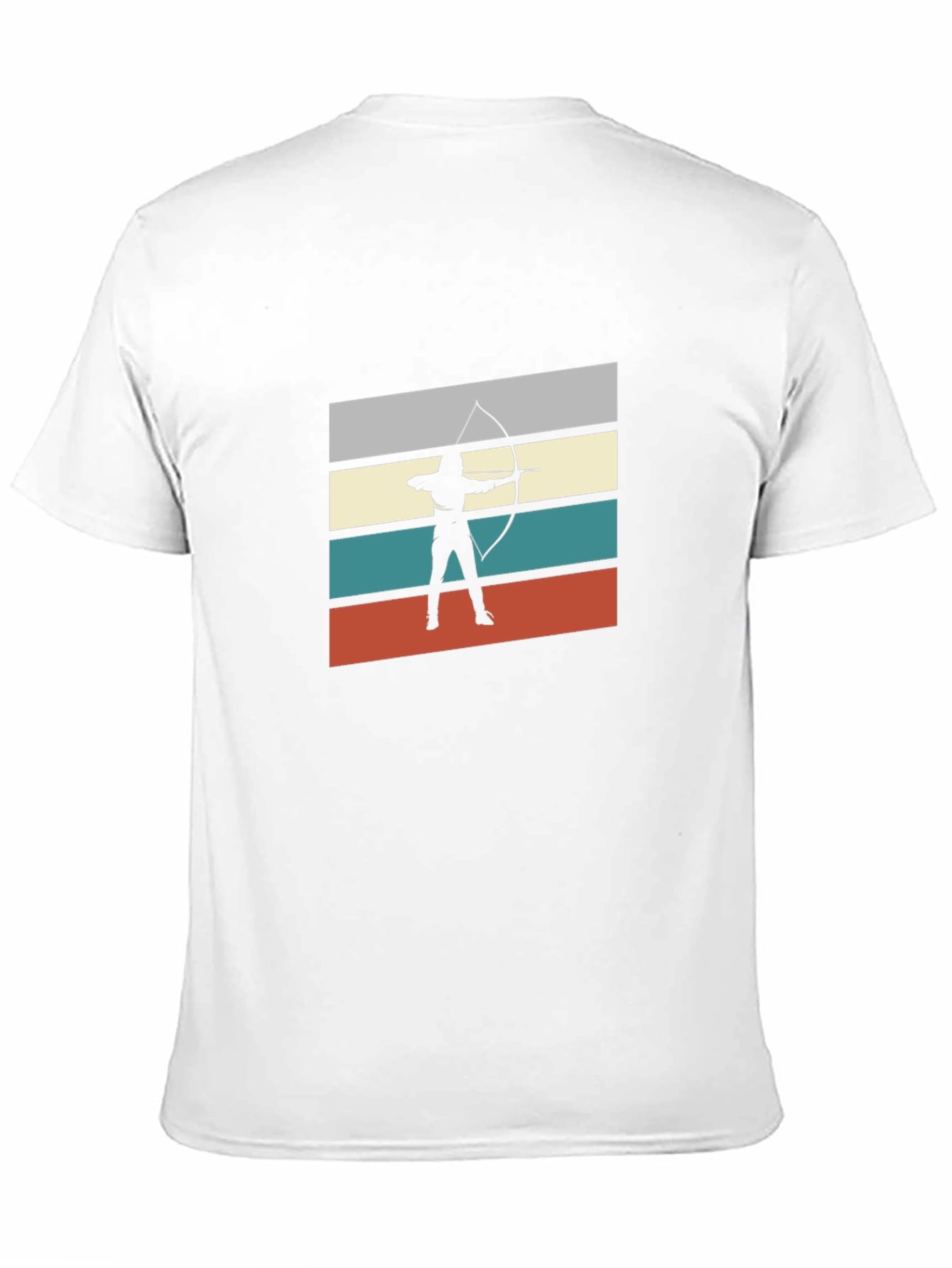 Camiseta Negra Arquero Retro para Hombre