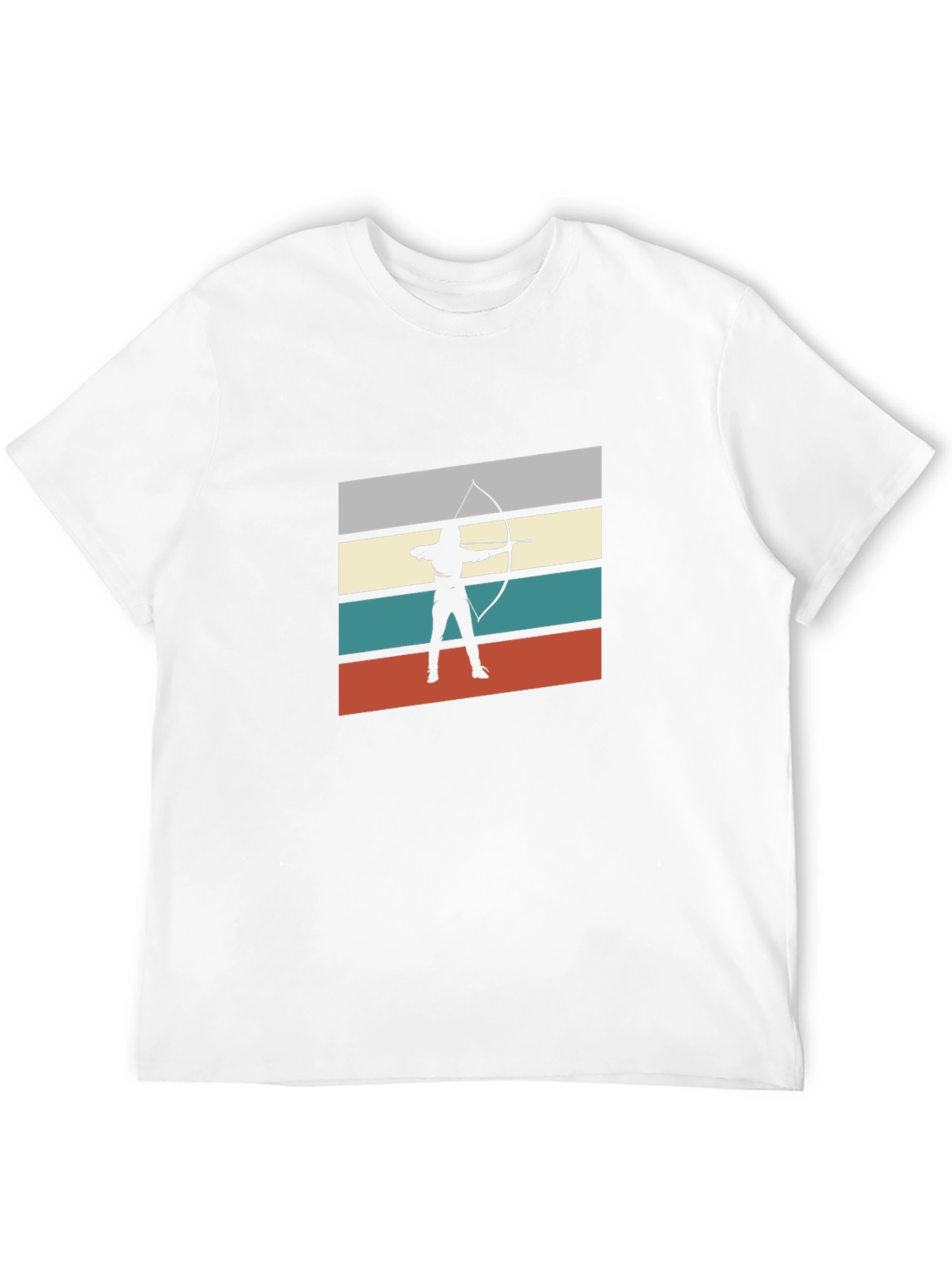 Camiseta Negra Arquero Retro para Hombre