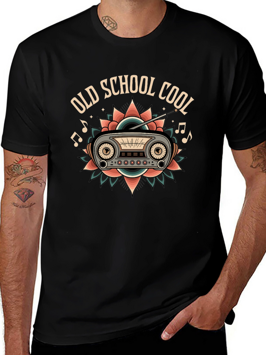 Camiseta Negra Vintage Old School Cool