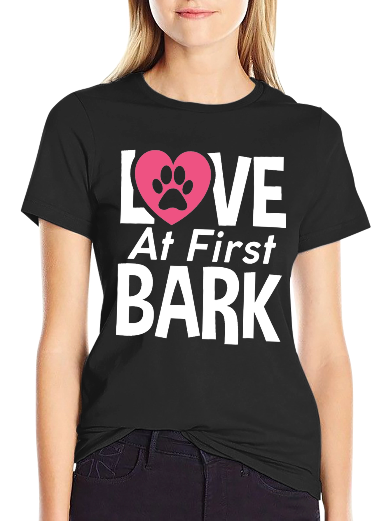 Camiseta Negra Amor al Primer Ladrido