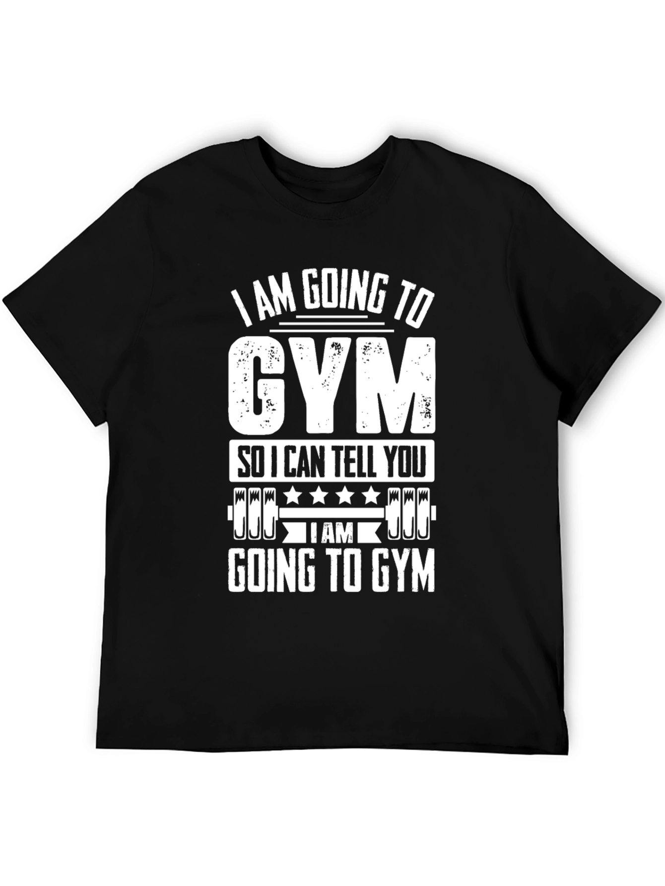 Camiseta Negra Divertida para Gimnasio