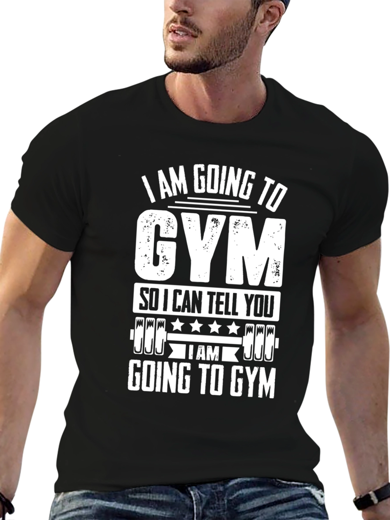 Camiseta Negra Divertida para Gimnasio