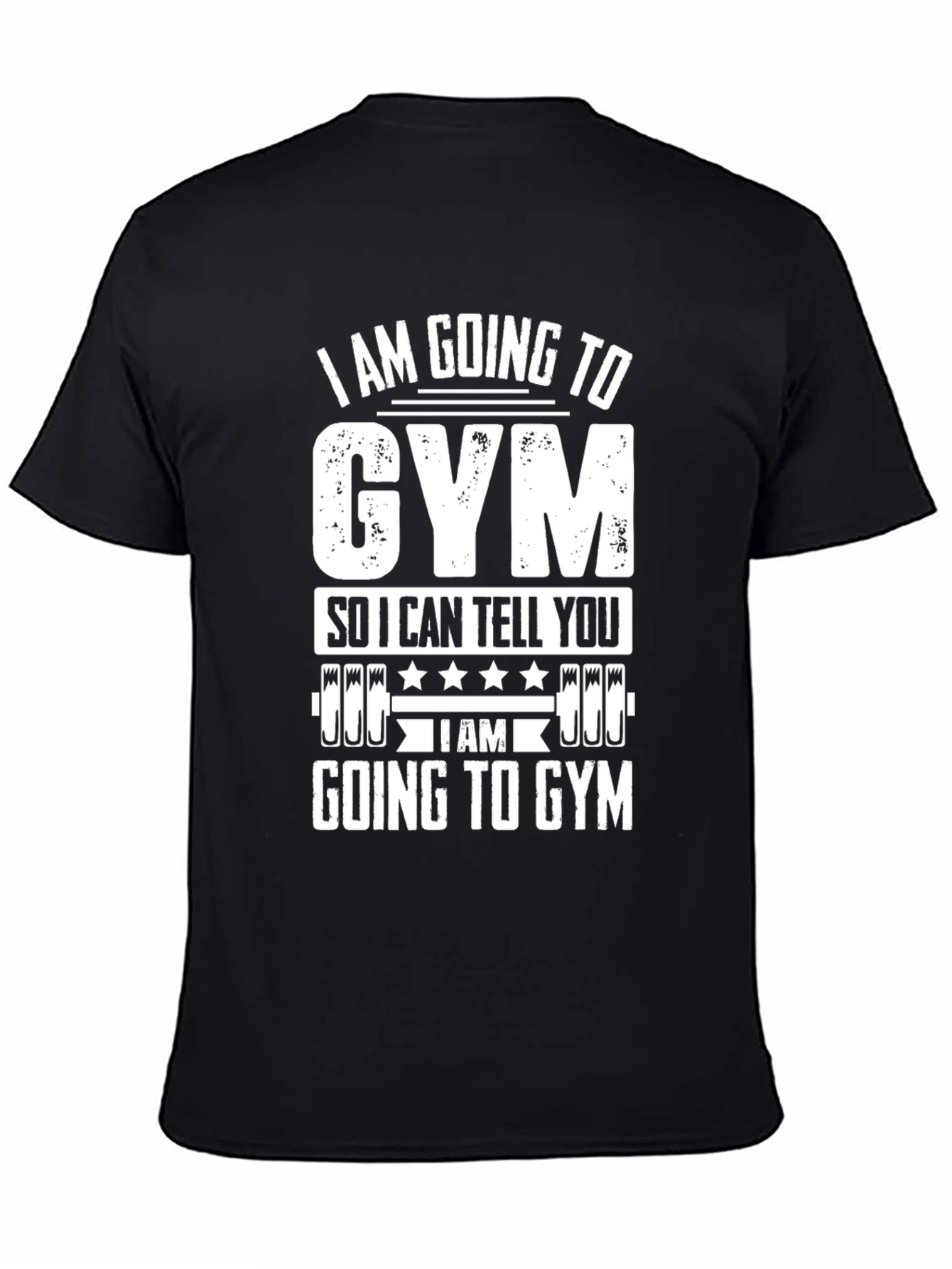 Camiseta Negra Divertida para Gimnasio