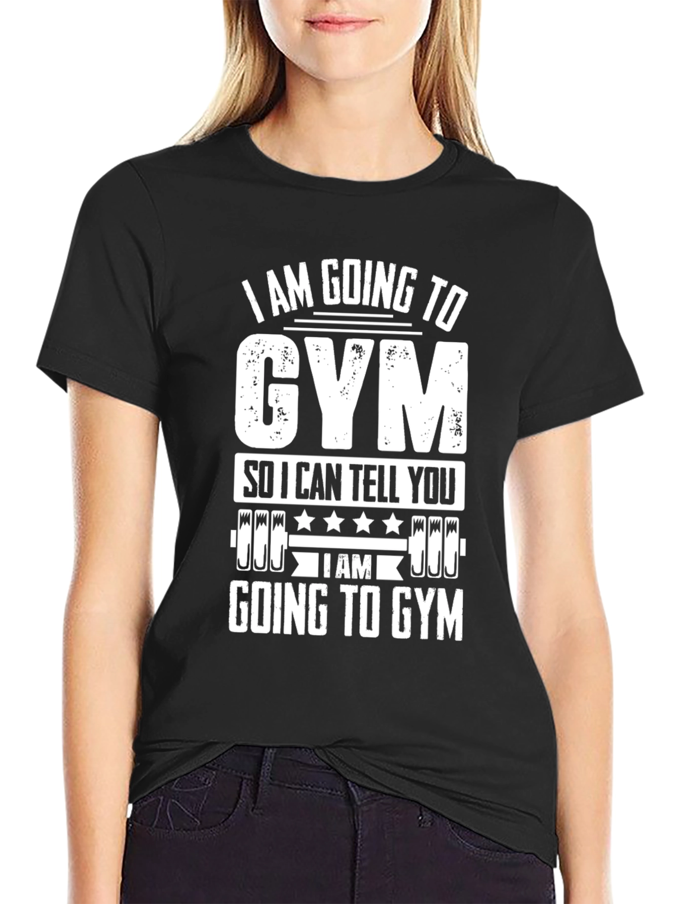 Camiseta Negra Divertida para Gimnasio