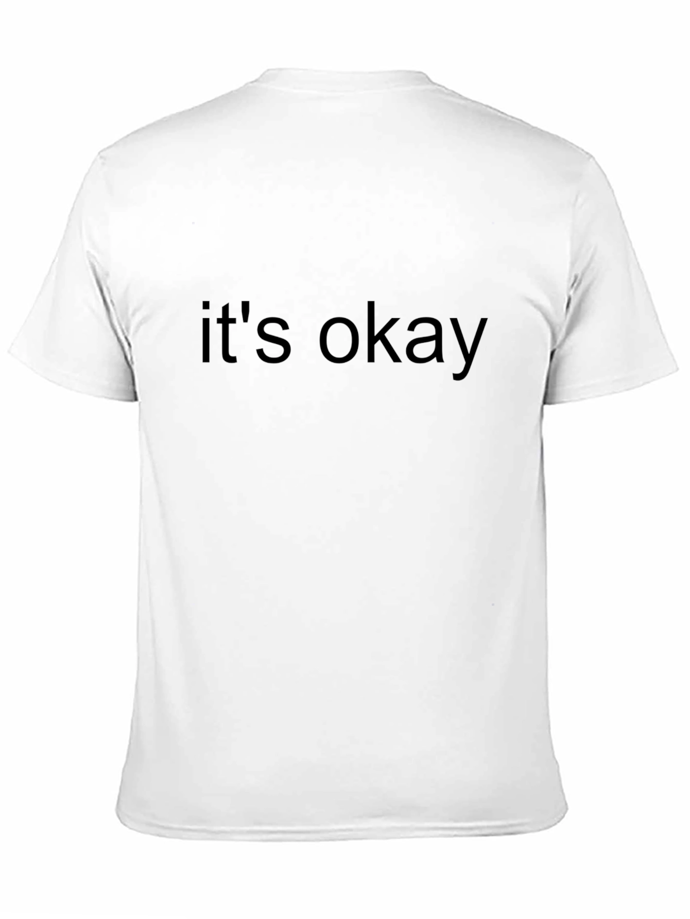 Camiseta Negra Casual con Mensaje Its Okay